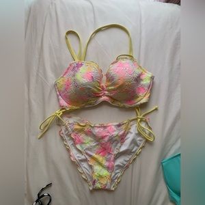 Neon floral VS bikini